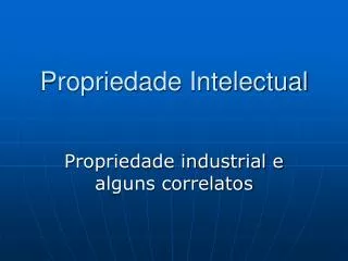 propriedade intelectual