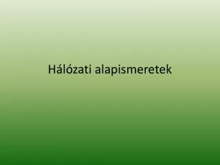 h l zati alapismeretek