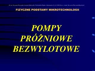 fizyczne podstawy mikrotechnologii