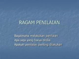 ragam penilaian