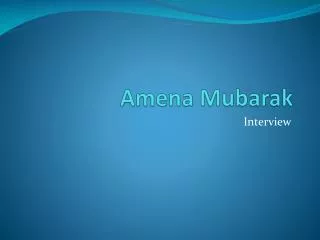 Amena Mubarak