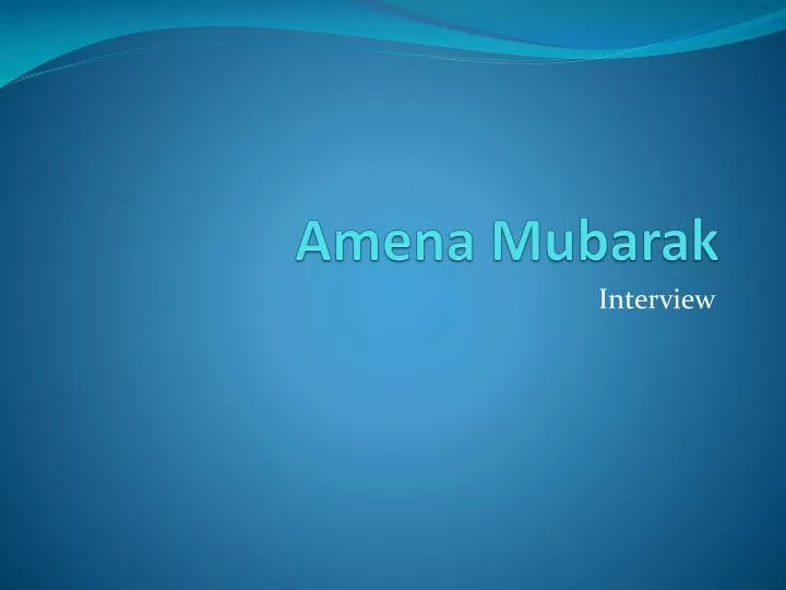 amena mubarak