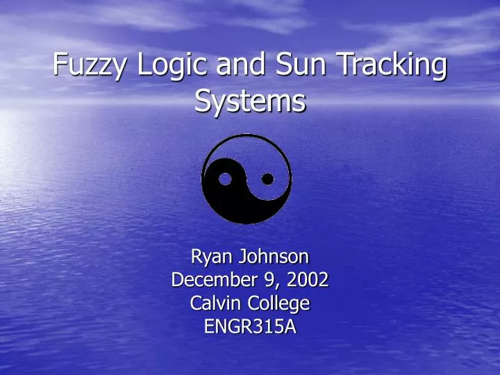 fuzzy logic and sun tracking systems