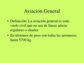 aviaci n general