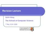 Revision Lecture - slide 1