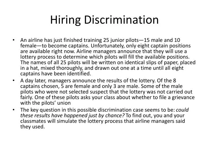 hiring discrimination