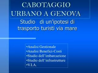 cabotaggio urbano a genova