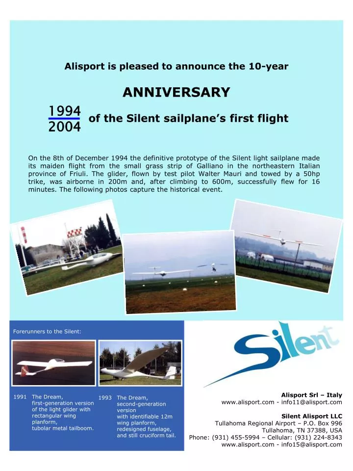 alisport is pleased to announce the 10 year anniversary