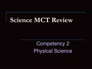Science MCT Review