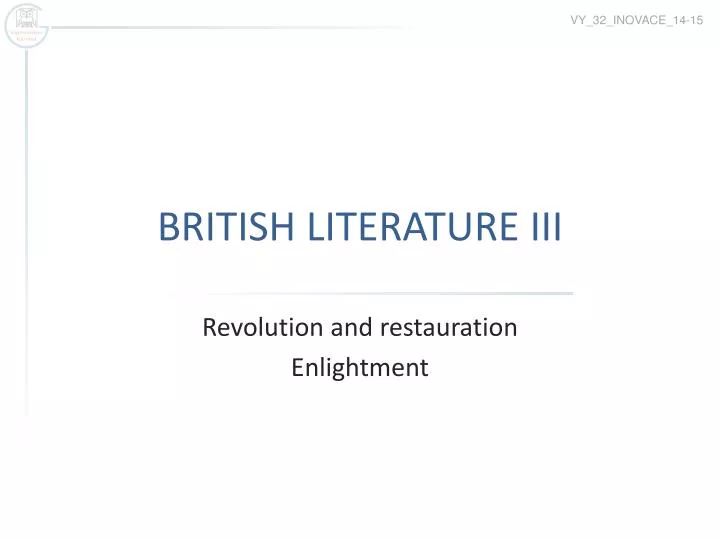 british literature iii