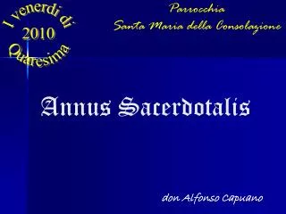 annus sacerdotalis