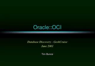Oracle::OCI