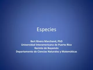 especies