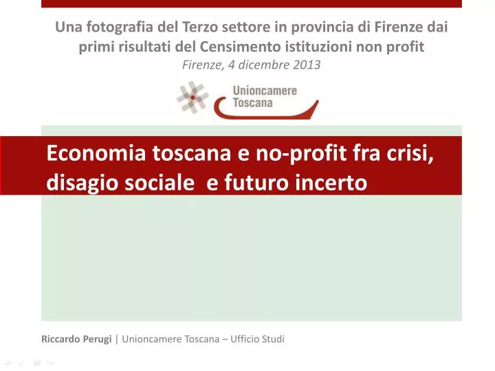 economia toscana e no profit fra crisi disagio sociale e futuro incerto