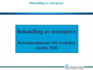 behandling av osteoporos