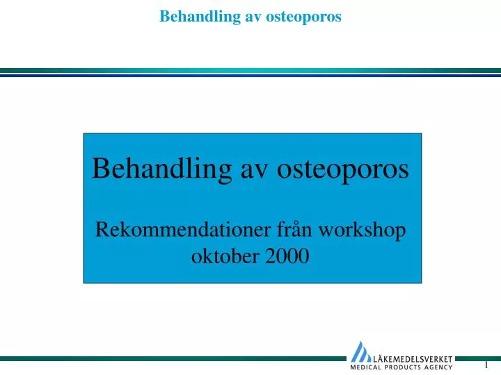 behandling av osteoporos