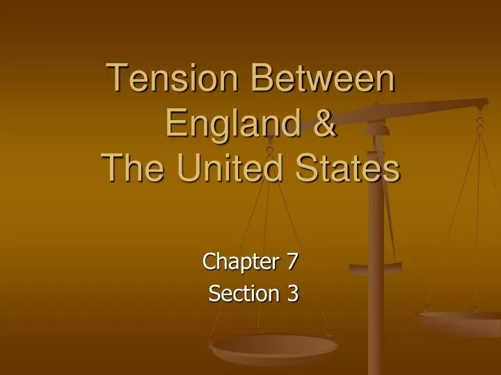 tension between england the united states