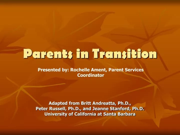 parents in transition