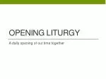 Opening Liturgy - slide 1