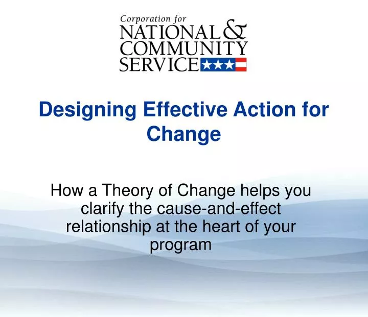 designing effective action for change