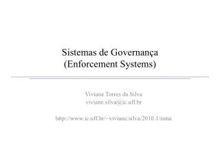 sistemas de governan a enforcement systems