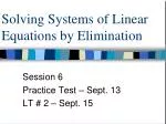 Solving Systems of Linear Equations by Elimination - slide 1