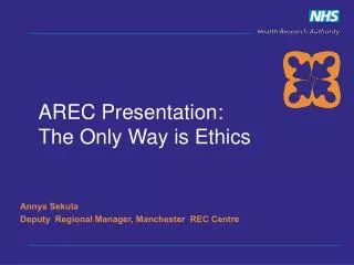AREC Presentation: The Only Way is Ethics