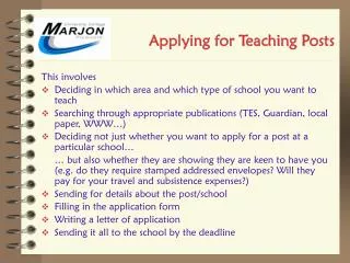 Applying for Teaching Posts