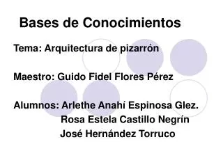 bases de conocimientos