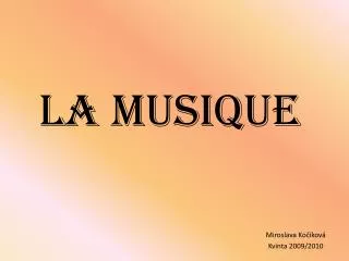 la musique