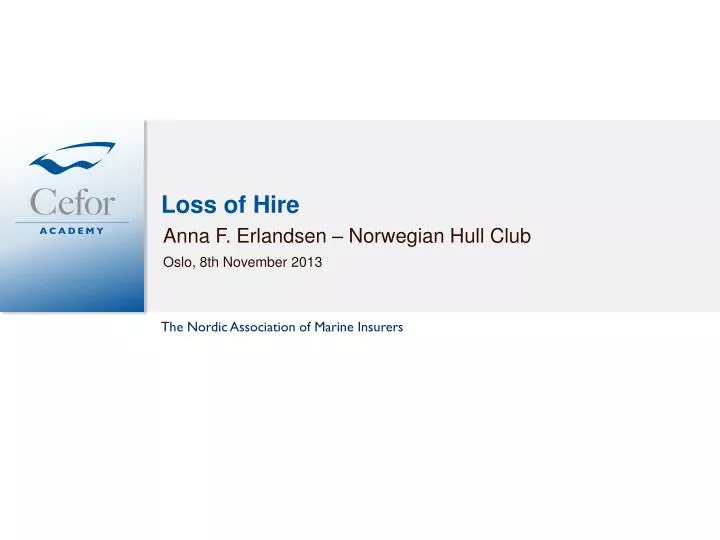 loss of hire