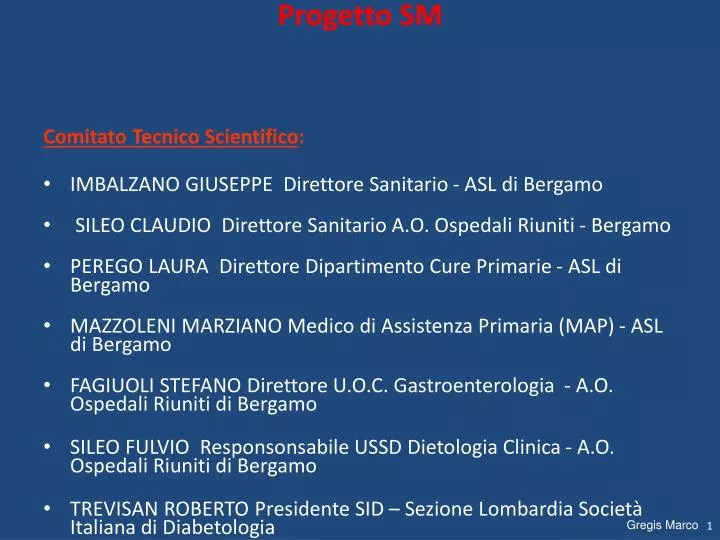 progetto sm