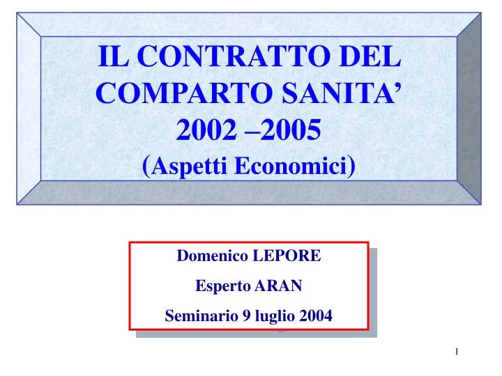 il contratto del comparto sanita 2002 2005 aspetti economici