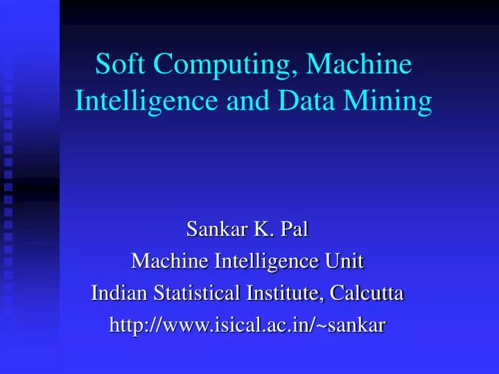 soft computing machine intelligence and data mining