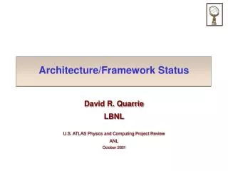 Architecture/Framework Status