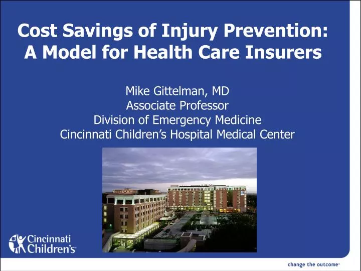 cost savings of injury prevention a model for health care insurers