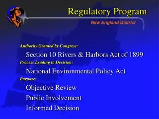 Regulatory Program