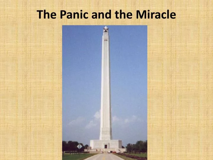 the panic and the miracle