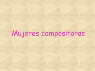 mujeres compositoras
