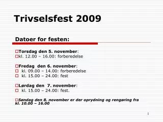 trivselsfest 2009
