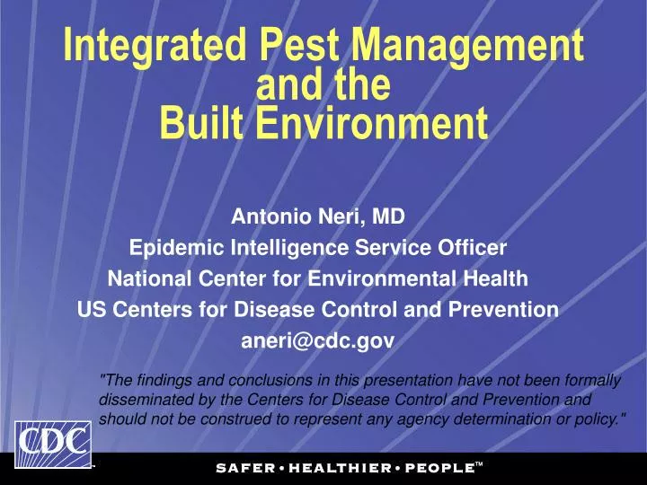 integrated pest management and the built environment