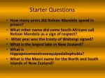 Starter Questions - slide 1