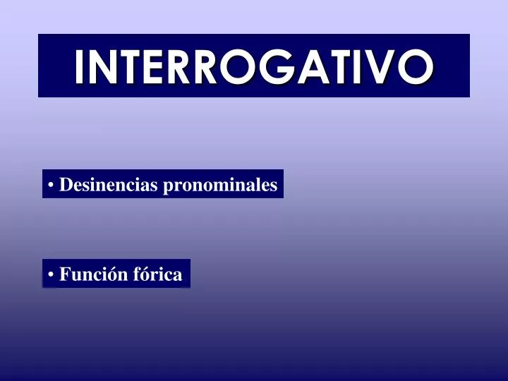 interrogativo