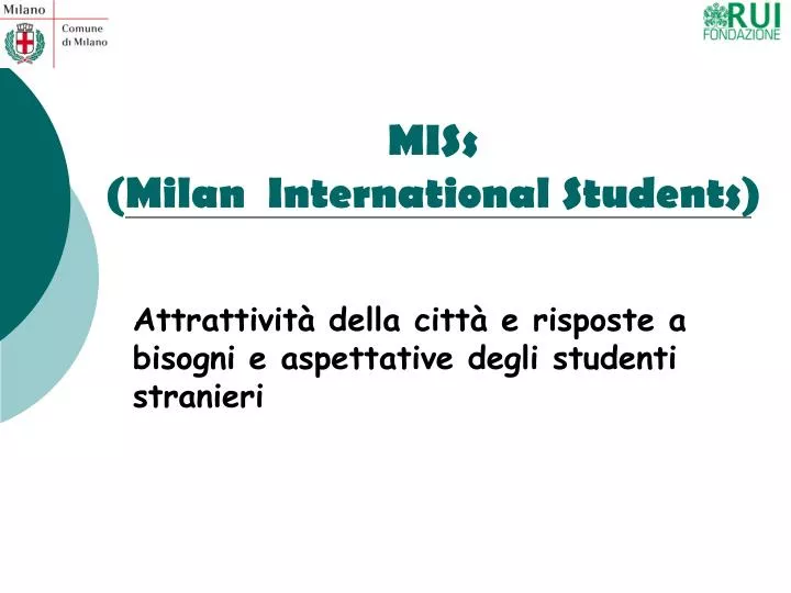 miss milan international students