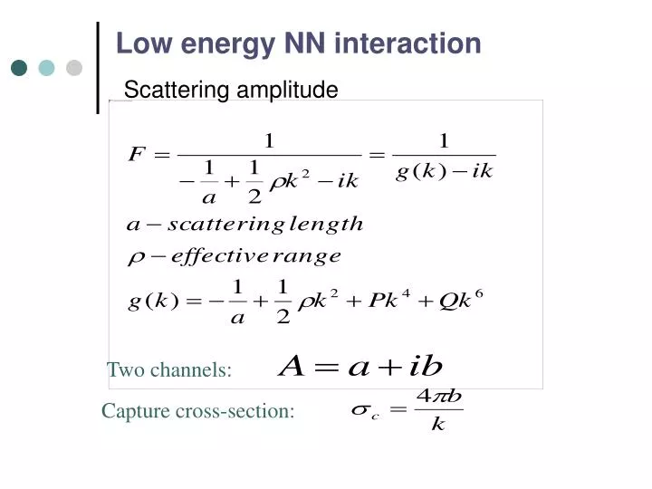 low energy nn interaction