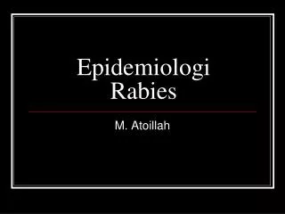 epidemiologi rabies