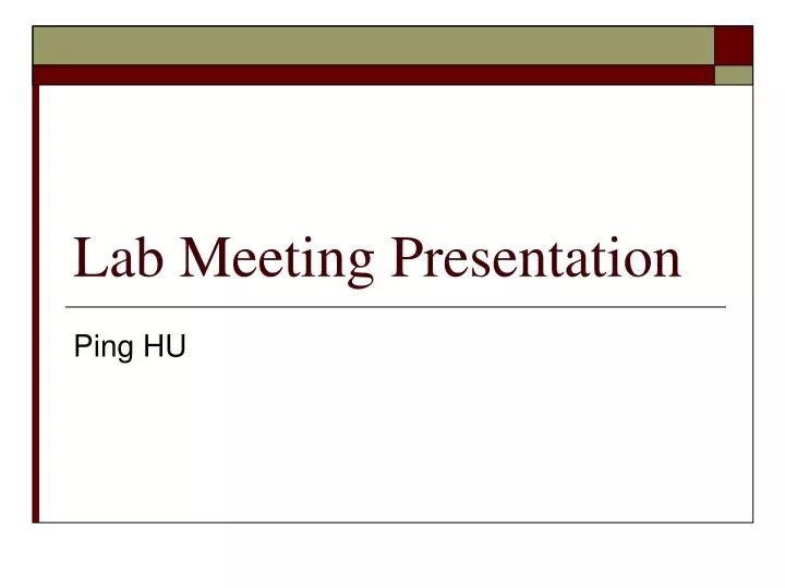 lab meeting presentation