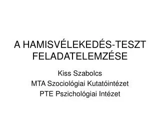 a hamisv leked s teszt feladatelemz se