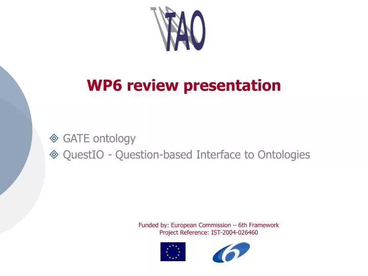 wp6 review presentation