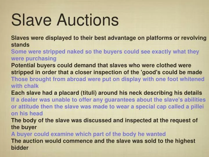 slave auctions